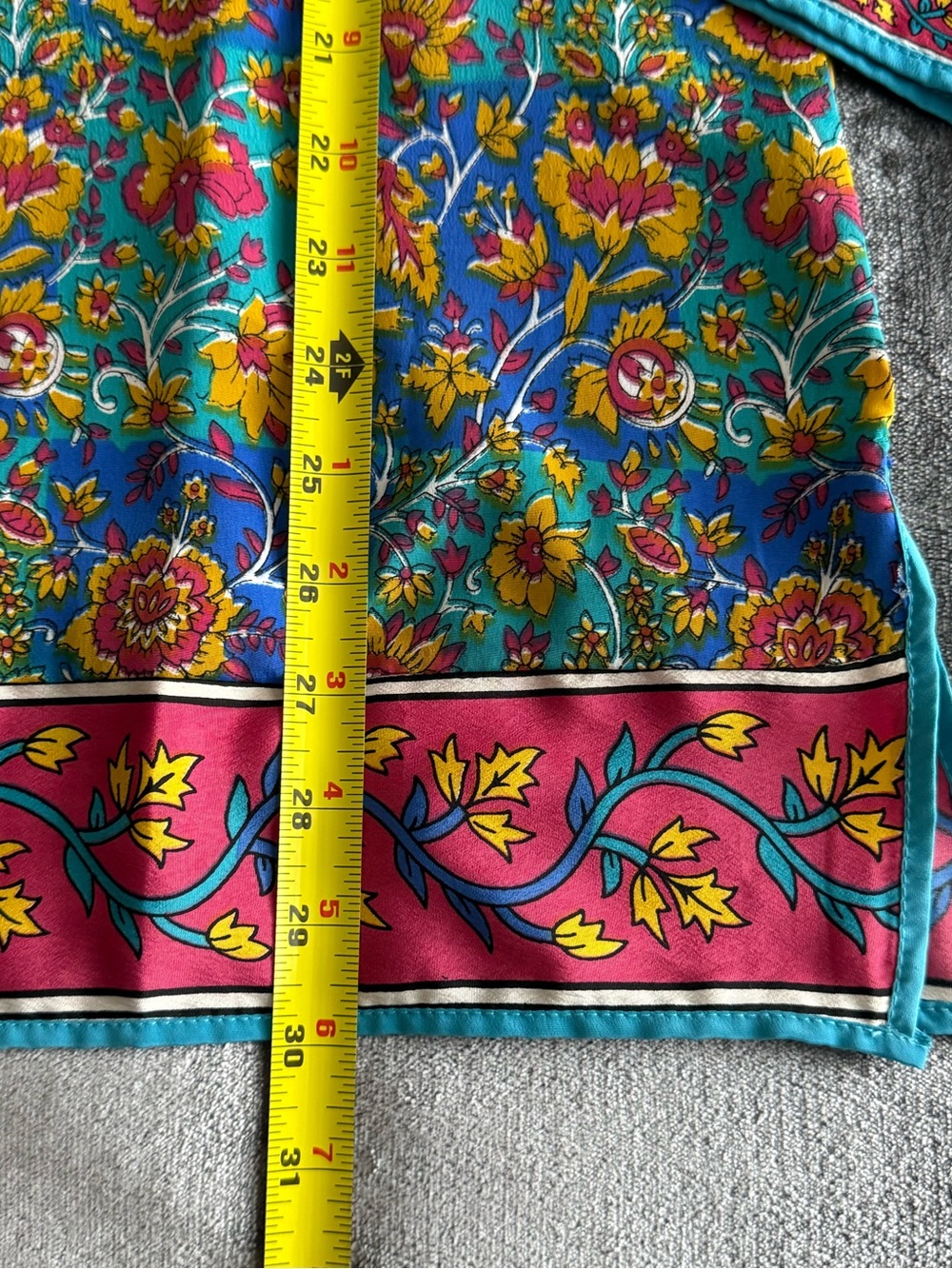 Soft Surroundings Split Neck Floral Tunic Top Size L Lightweight Resort Relaxed - Picture 6 of 11